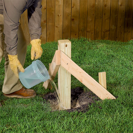 Setting Wood Posts